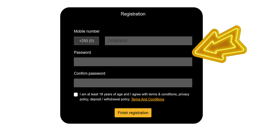 fill in the form