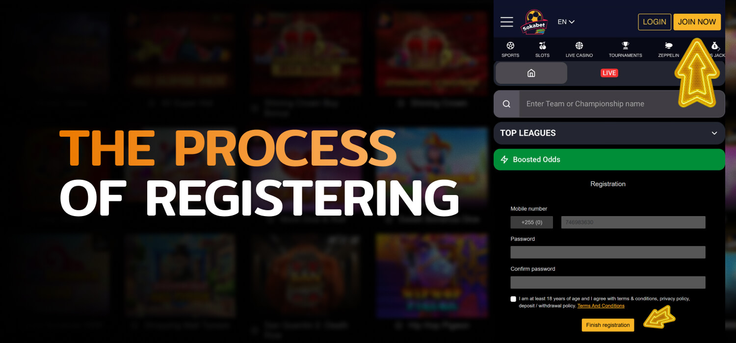 process of registering account